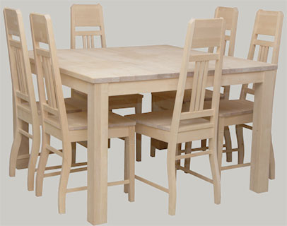 Moderni neliskanttinen pöytä